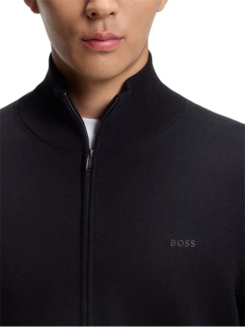 Cardigan in cotone con zip Hugo Boss | 50556345404